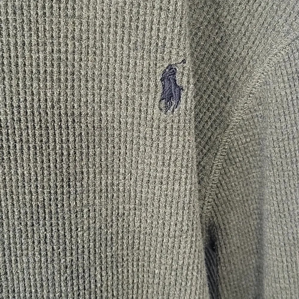 POLO RALPH LAUREN Green Waffle Knit Thermal Pony Long Sleeves‎ Men's Shirt Large